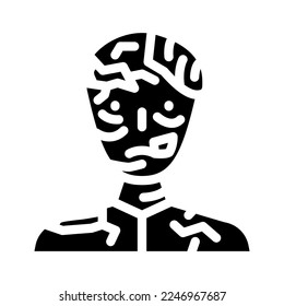 zombie dead glyph icon vector. zombie dead sign. isolated symbol illustration