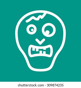 Zombie, dead, horror icon vector image.Can also be used for Halloween, celebration, observances and holidays. Suitable for mobile apps, web apps and print media.