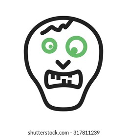 Zombie, dead, horror icon vector image.Can also be used for halloween, celebration, observances and holidays. Suitable for mobile apps, web apps and print media.