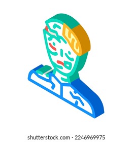 zombie dead isometric icon vector. zombie dead sign. isolated symbol illustration