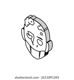 zombie dead isometric icon vector. zombie dead sign. isolated symbol illustration