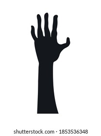 zombie death hand isolated icon vector illustration design