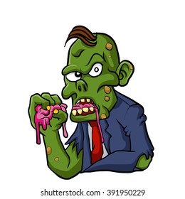 Zombie eating brains