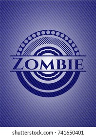 Zombie emblem with denim texture
