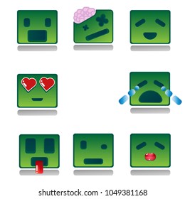 zombie emoticon set