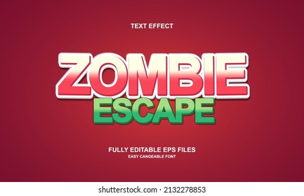 Zombie Escape Style Editable Text Effect