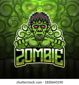 Zombie esport mascot logo design