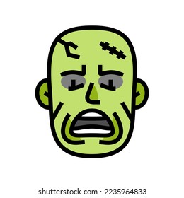 zombie evil color icon vector. zombie evil sign. isolated symbol illustration