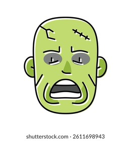 zombie evil color icon vector. zombie evil sign. isolated symbol illustration