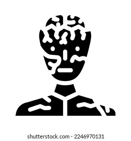 zombie evil glyph icon vector. zombie evil sign. isolated symbol illustration