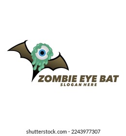 Zombie eye bat vector logo