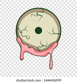 Zombie eye icon. Cartoon illustration of zombie eye vector icon for web