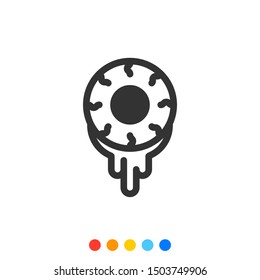 Zombie Eye icon,Vector and Illustration.