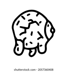 zombie eyeball line vector doodle simple icon