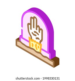 zombie fear isometric icon vector. zombie fear sign. isolated symbol illustration