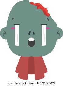 zombie figure with facial gesture