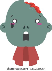 zombie figure with facial gesture