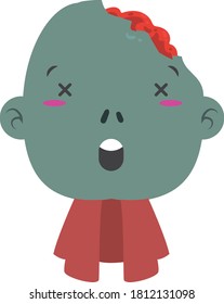 zombie figure with facial gesture
