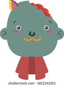 zombie figure with facial gesture
