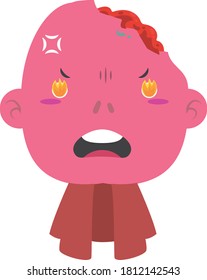 zombie figure with facial gesture
