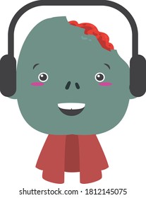 zombie figure with facial gesture