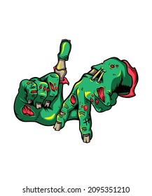 Zombie Fingergestur L.A.
Vektorgrafik.