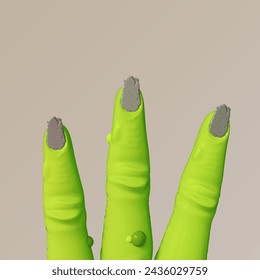 zombie finger wich 3d vector