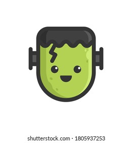 icono de zombi plano y relleno de halloween 