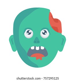 zombie flat icon