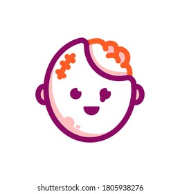 zombie flat outline halloween icon