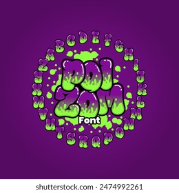 Zombie font design vector art