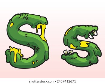 Zombie Font Uppercase Lowercase S