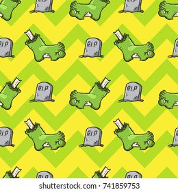 zombie foot seamless pattern vector cartoon