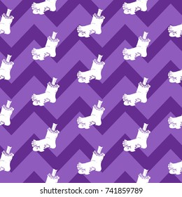 zombie foot seamless pattern vector cartoon