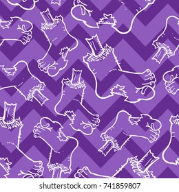 zombie foot seamless pattern vector cartoon