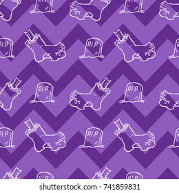 zombie foot seamless pattern vector cartoon