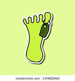 zombie foot vector cartoon