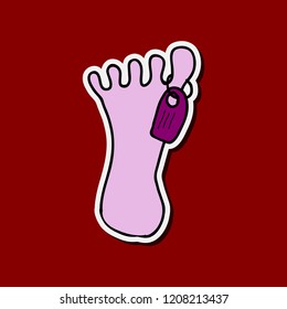 zombie foot vector cartoon