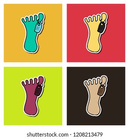 zombie foot vector cartoon
