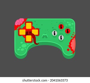 Zombie gamepad isolated. Green monster joystick. vector illustration