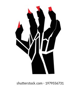 zombie or ghost hand illustration - for t-shirt design or cover or poster