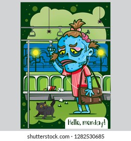 Zombie girl in the subway