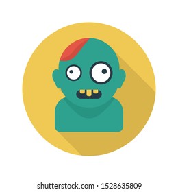 zombie glypg flat vector icon