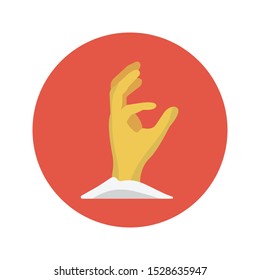 zombie glyph flat vector icon