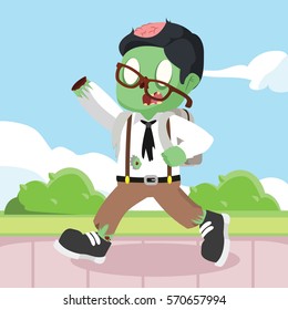 zombie going to school