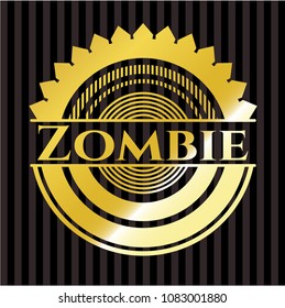  Zombie gold badge or emblem