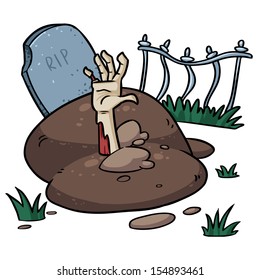 zombie in the grave