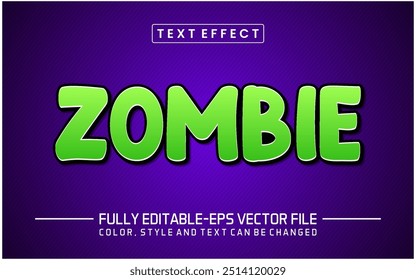 Fonte verde com zoom Efeito de texto editável