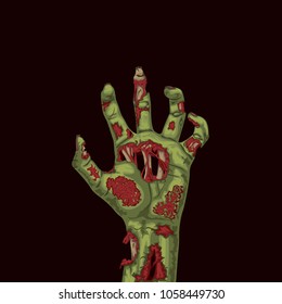 zombie green hand