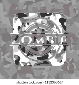Zombie grey camo emblem
